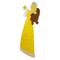 6ft. Lighted 2D Yellow Chenille Angel Outdoor Christmas Decoration